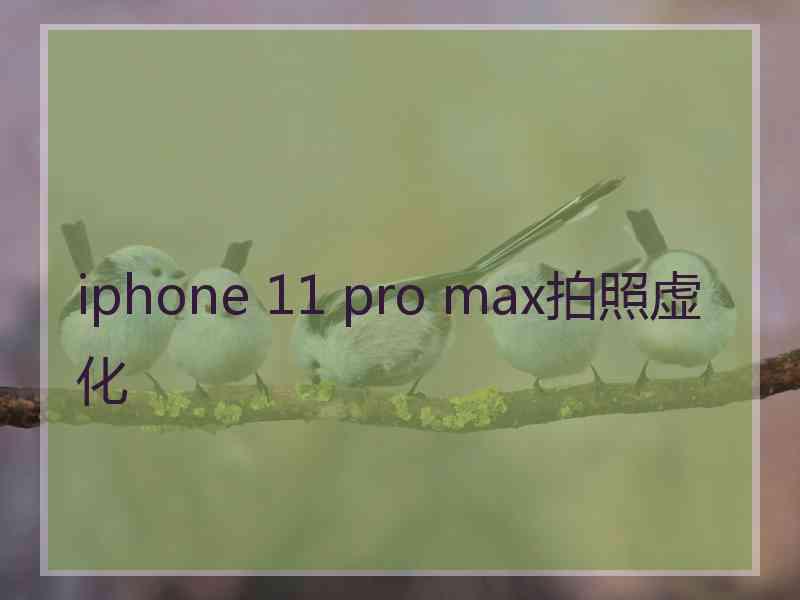 iphone 11 pro max拍照虚化