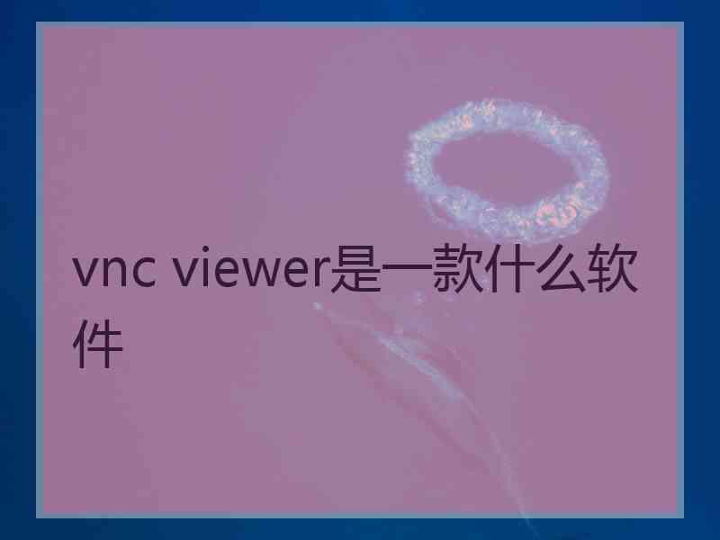 vnc viewer是一款什么软件