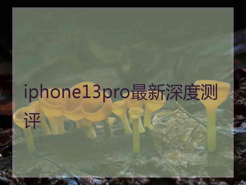 iphone13pro最新深度测评