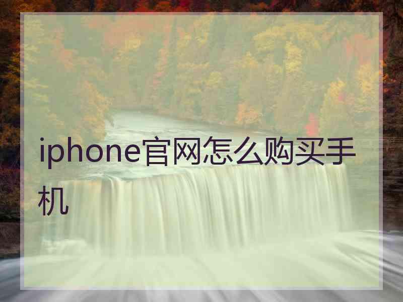 iphone官网怎么购买手机