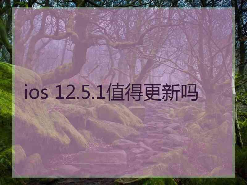 ios 12.5.1值得更新吗