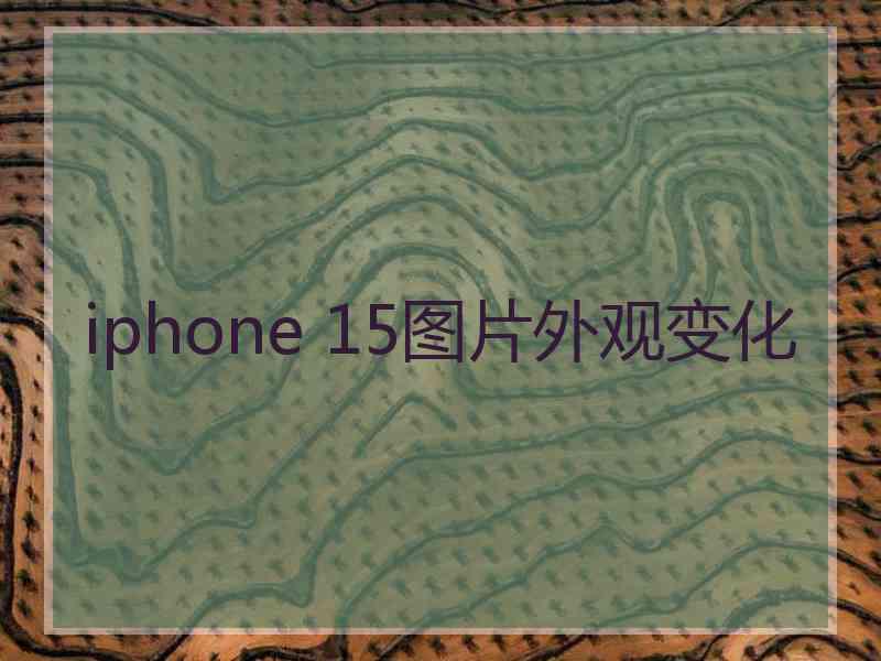 iphone 15图片外观变化