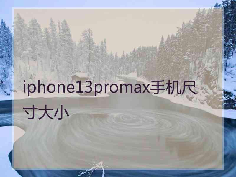 iphone13promax手机尺寸大小