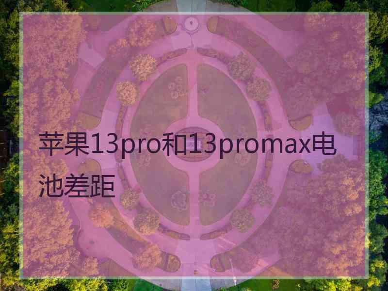 苹果13pro和13promax电池差距