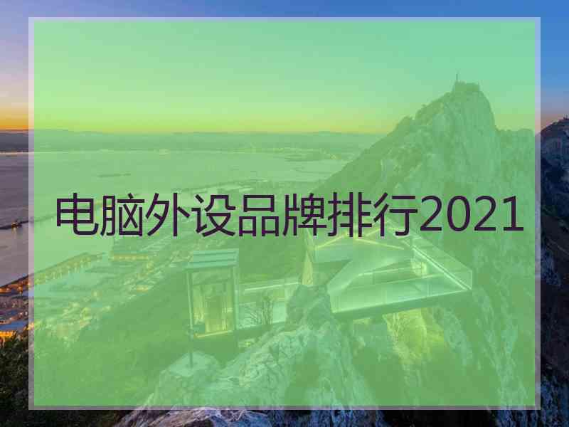 电脑外设品牌排行2021