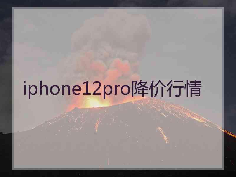 iphone12pro降价行情