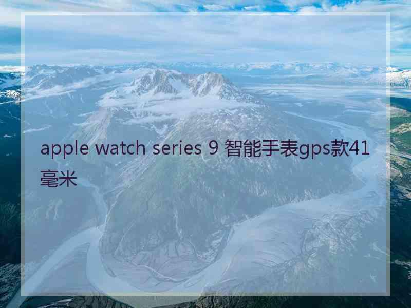 apple watch series 9 智能手表gps款41毫米