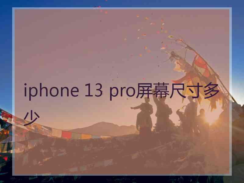 iphone 13 pro屏幕尺寸多少