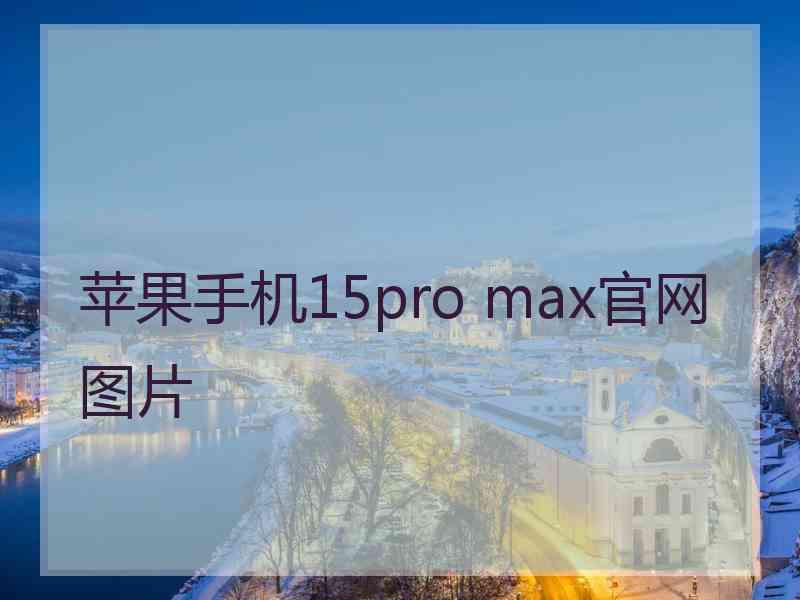 苹果手机15pro max官网图片