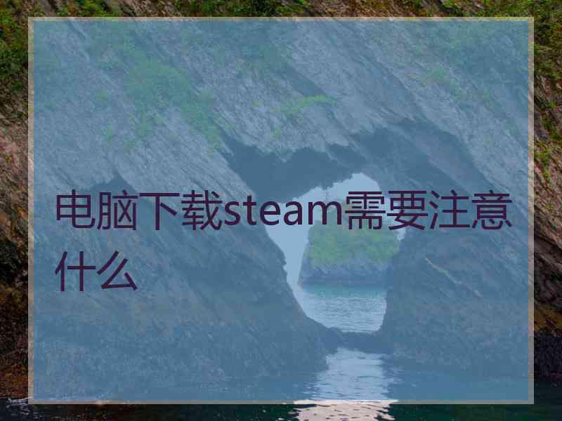 电脑下载steam需要注意什么