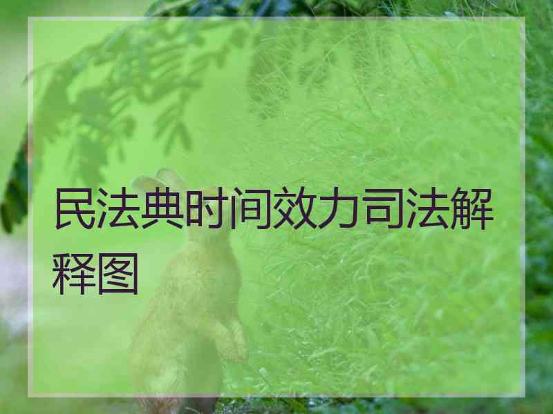 民法典时间效力司法解释图