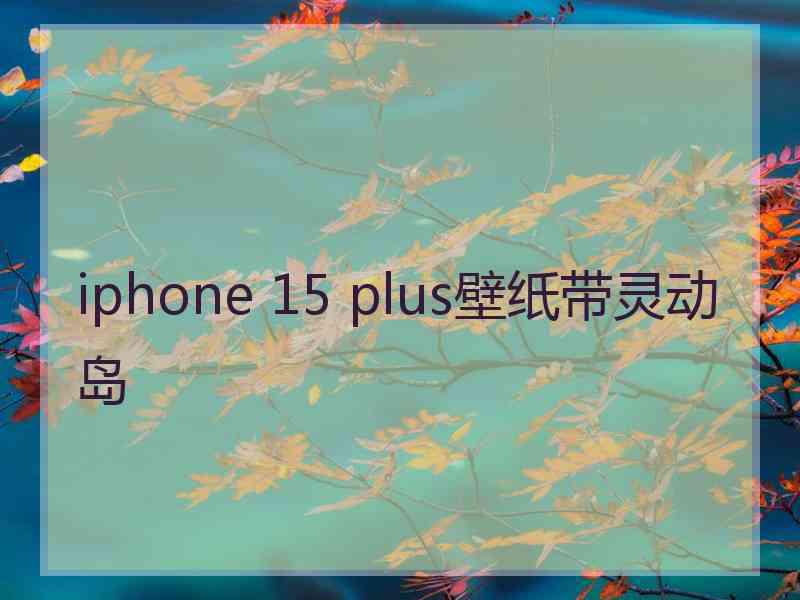 iphone 15 plus壁纸带灵动岛