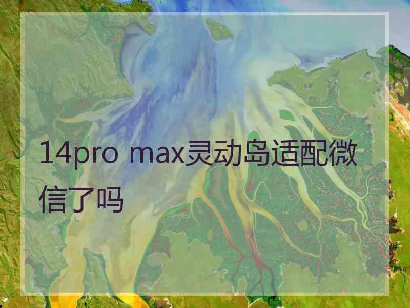 14pro max灵动岛适配微信了吗