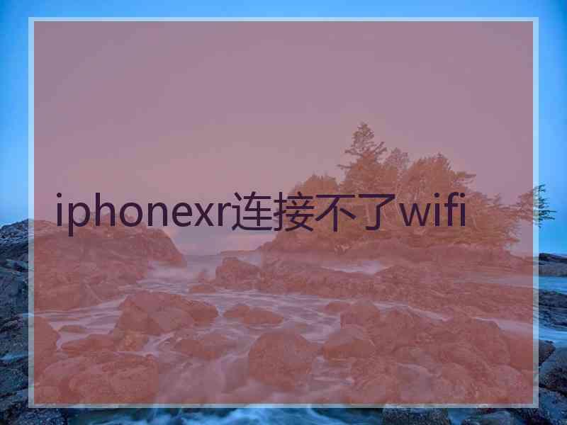 iphonexr连接不了wifi