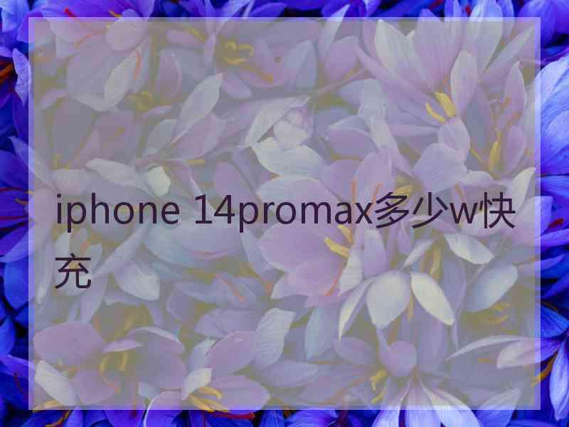 iphone 14promax多少w快充