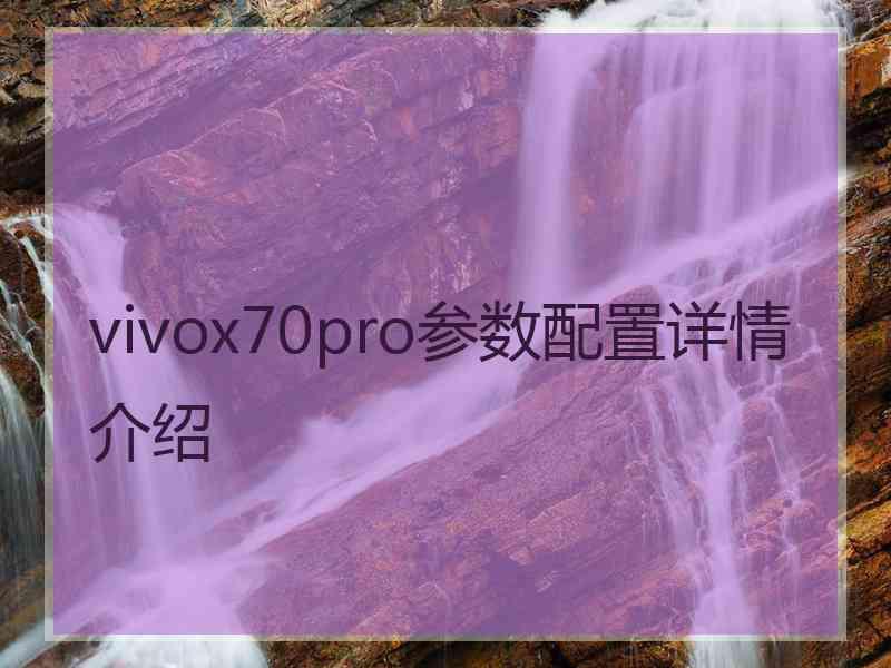 vivox70pro参数配置详情介绍