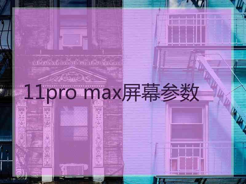 11pro max屏幕参数