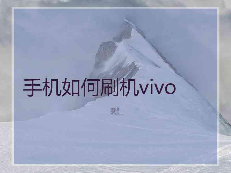 手机如何刷机vivo