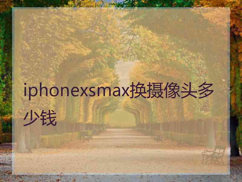 iphonexsmax换摄像头多少钱