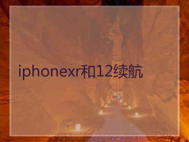 iphonexr和12续航