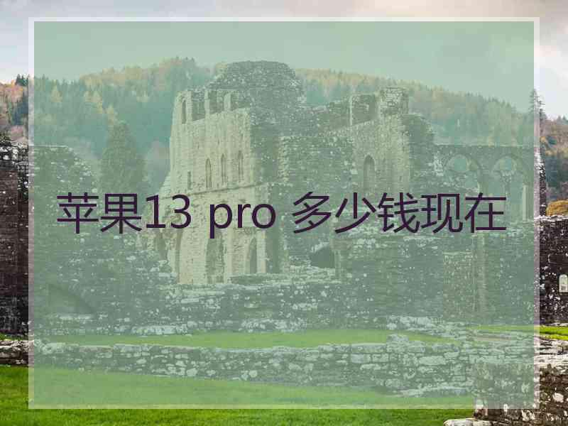 苹果13 pro 多少钱现在