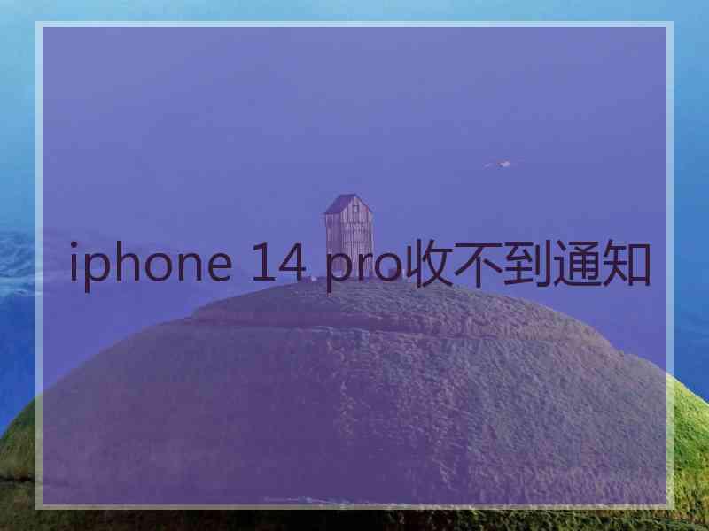 iphone 14 pro收不到通知