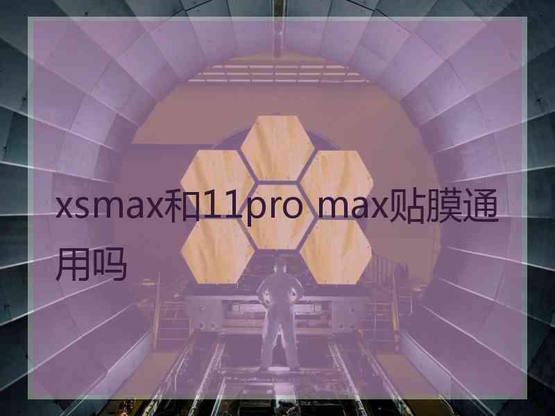 xsmax和11pro max贴膜通用吗