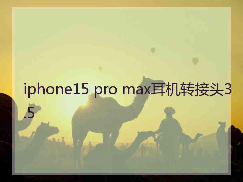 iphone15 pro max耳机转接头3.5