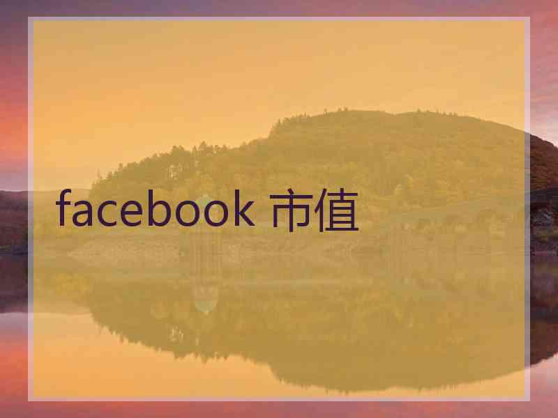 facebook 市值