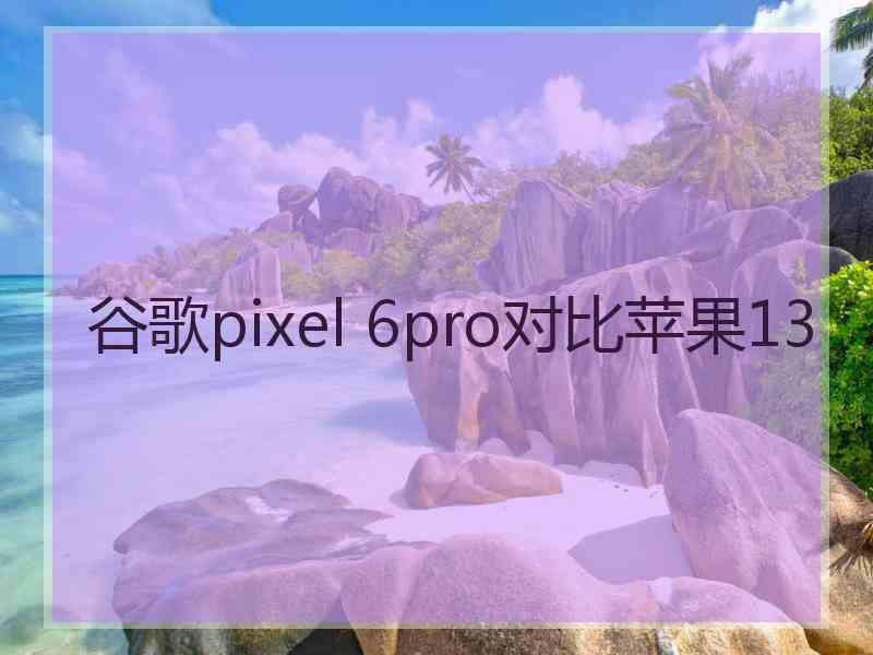 谷歌pixel 6pro对比苹果13