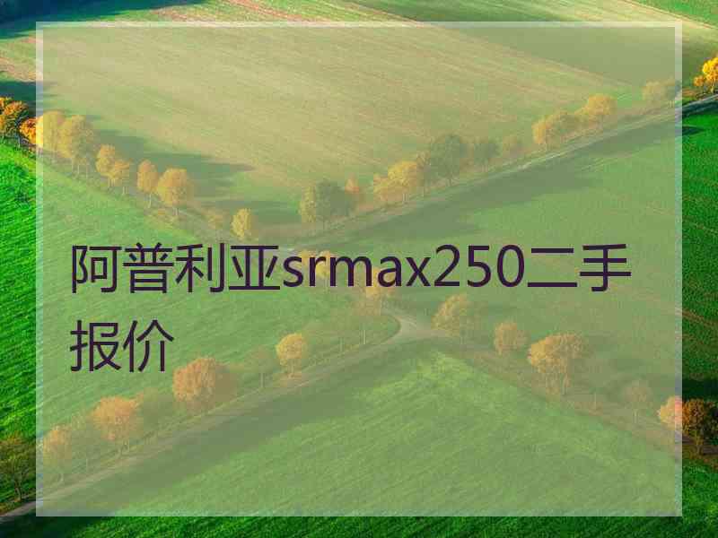 阿普利亚srmax250二手报价