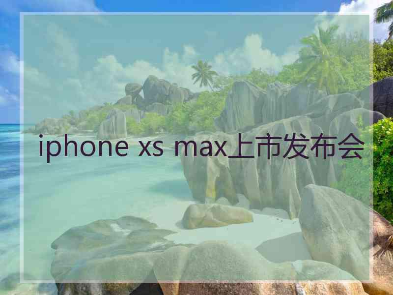 iphone xs max上市发布会