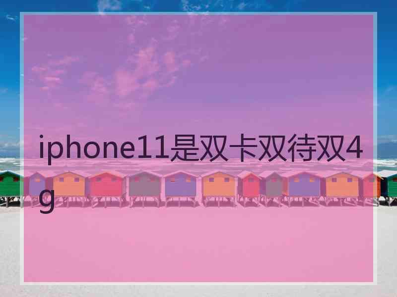 iphone11是双卡双待双4g