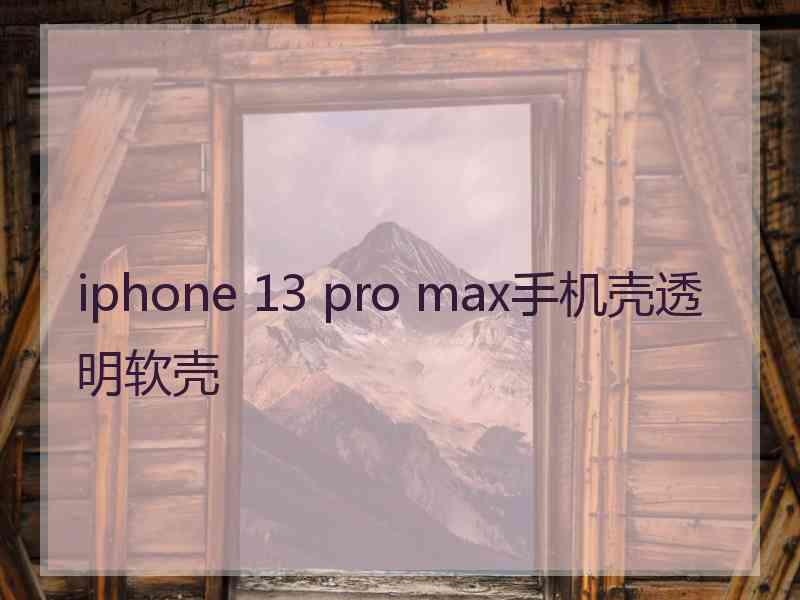 iphone 13 pro max手机壳透明软壳