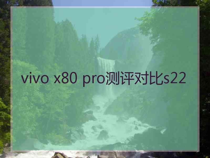 vivo x80 pro测评对比s22