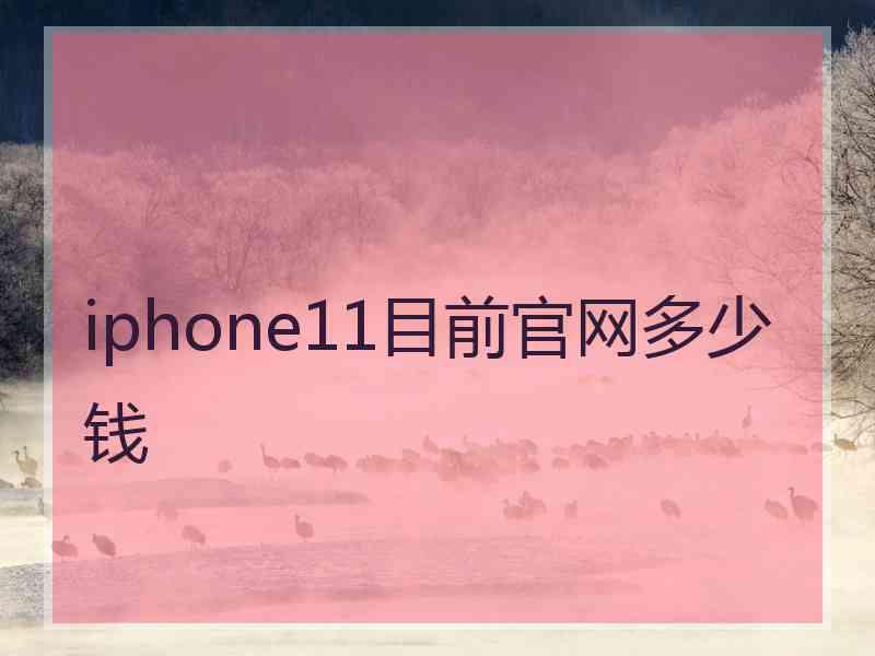 iphone11目前官网多少钱