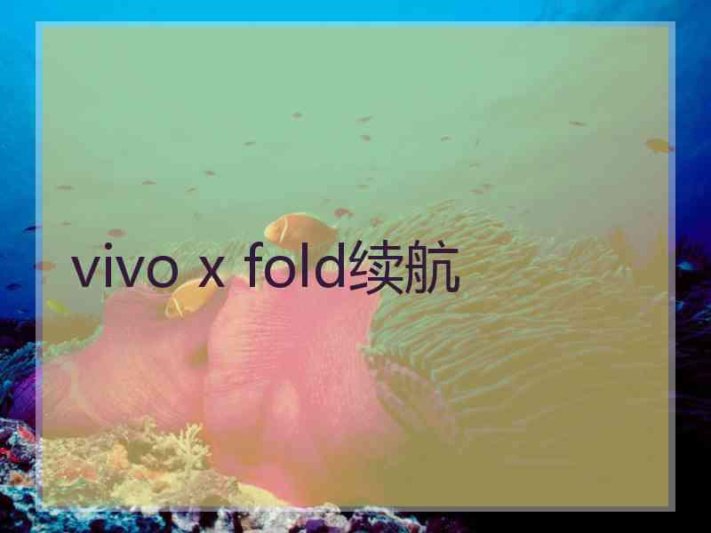 vivo x fold续航