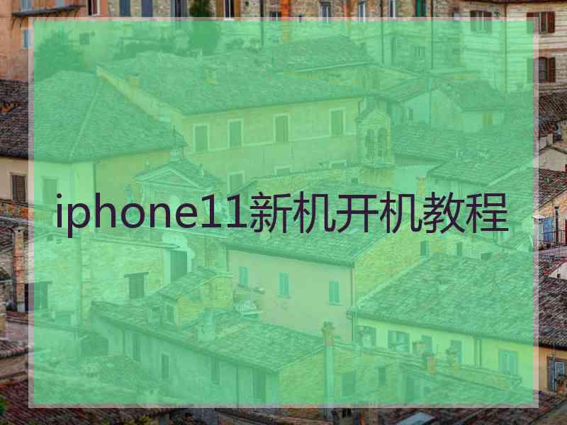 iphone11新机开机教程