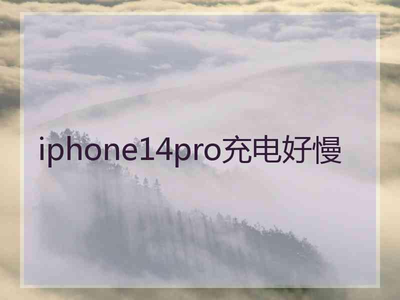 iphone14pro充电好慢