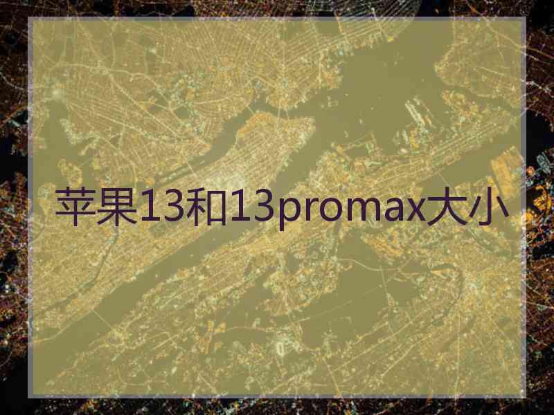 苹果13和13promax大小