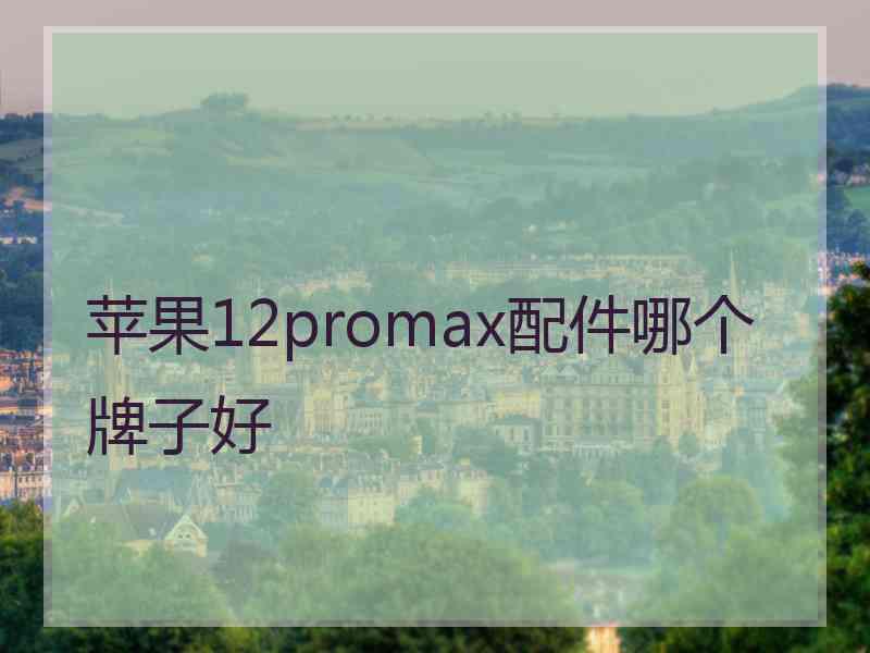 苹果12promax配件哪个牌子好