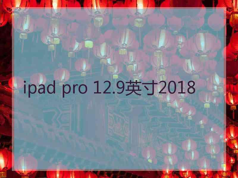 ipad pro 12.9英寸2018