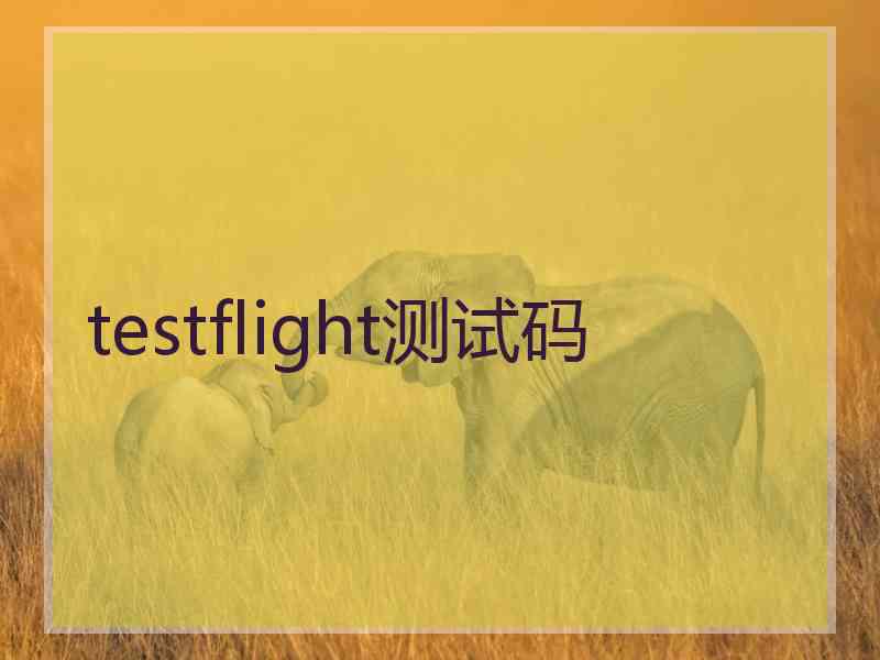 testflight测试码