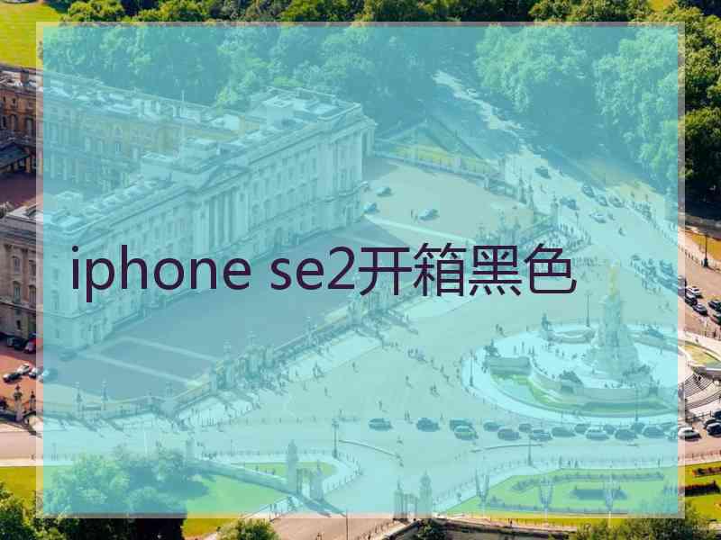 iphone se2开箱黑色