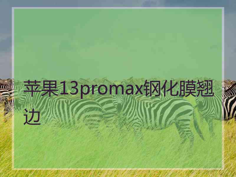 苹果13promax钢化膜翘边