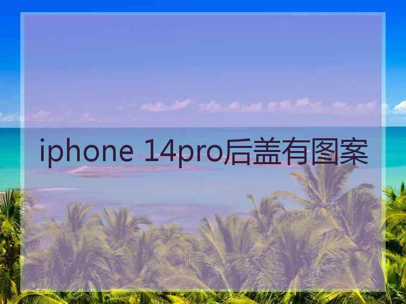 iphone 14pro后盖有图案