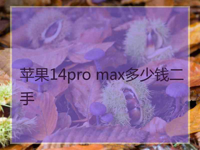 苹果14pro max多少钱二手