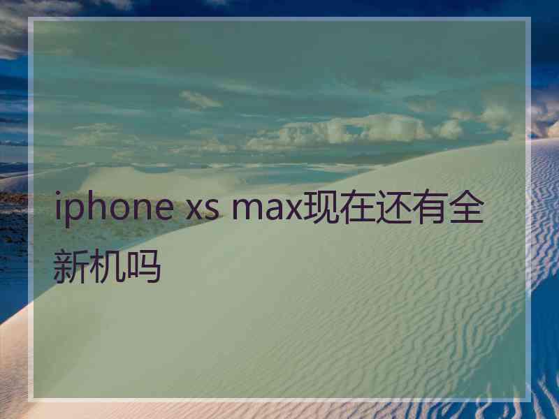 iphone xs max现在还有全新机吗