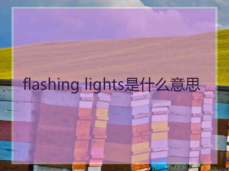 flashing lights是什么意思