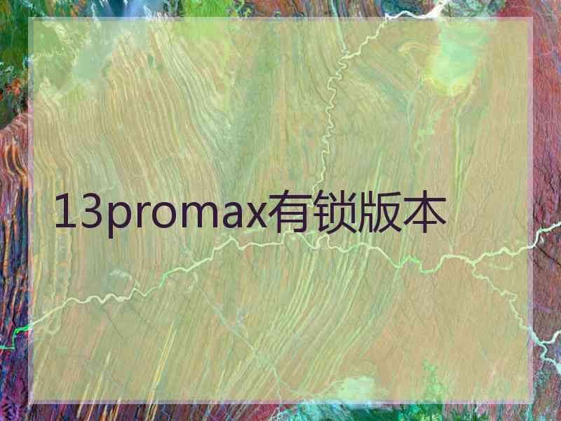 13promax有锁版本